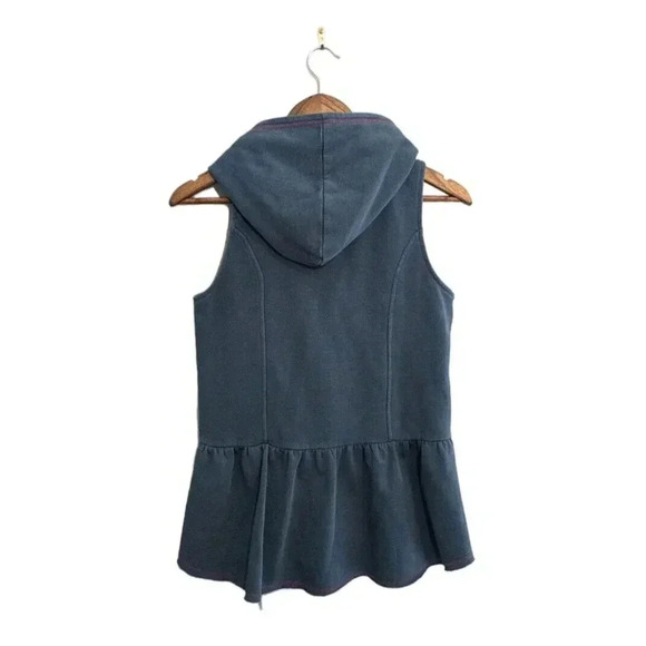 Matilda Jane 435 Ruffle My Compass Blue Hooded Vest Girls Size 14 Sleeveless - Picture 2 of 5